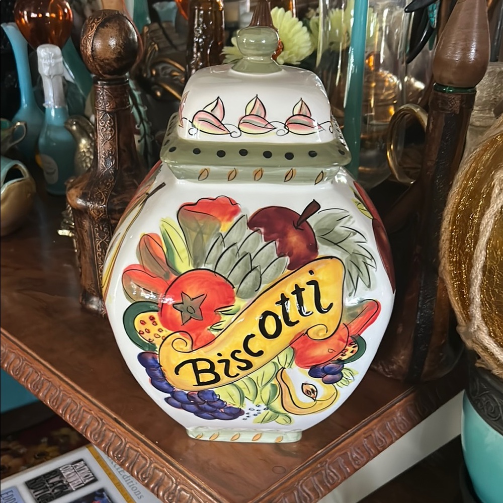 Biscotti Cookie Treat Jar